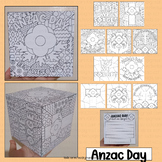 Anzac Day Craft Coloring Pages Cube Writing Activities Kin