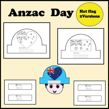 Preview of Flag Anzac Day Craft Hat/ Australia Flag Hat Craft Crown Headband