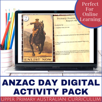 Preview of Anzac Day Digital Activity Pack - Distance Learning