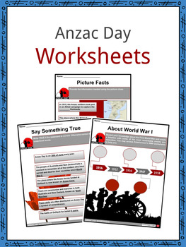 Preview of Anzac Day Facts and Worksheets