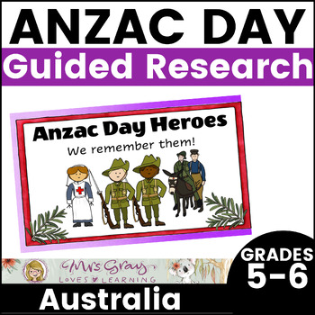 Preview of Anzac Day Ideas, Activities & Guided Research for Upper Primary