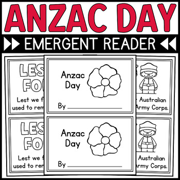Preview of Anzac Day Mini Book for Emergent Readers | Anzac Day Emergent Reader