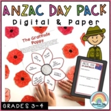 ANZAC Day Activities - Year 3 and Year 4 - Paper and Digital