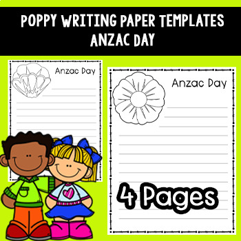Preview of Anzac Day - Poppy Writing Paper Templates