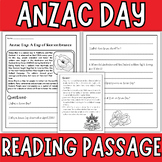 Anzac Day Reading Comprehension Passage and Questions - Anzac Day
