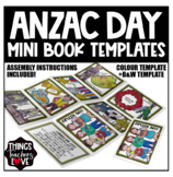 Anzac Day Mini Books, Mini Zines, Full Colour and B&W (inc