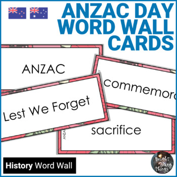 Preview of Anzac Day Word Wall Cards