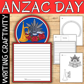 Preview of Anzac Day Writing Craftivity Anzac Day Art Anzac Day Craft Writing Activities