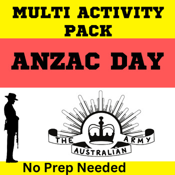 Preview of Anzac Day activity pack, worksheets, colouring in, Anzac profiles and more