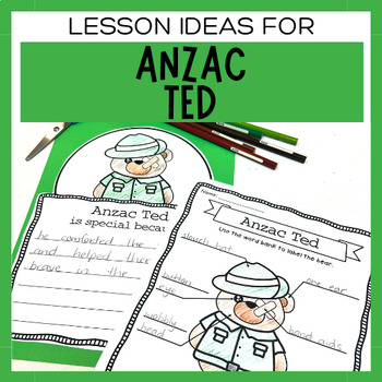 Preview of Anzac Ted Book Companion | Anzac Day Print and Go Activities