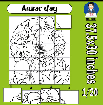 Preview of Anzac day collaborative poster art coloring pages