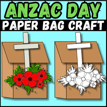 Preview of Anzac day paper bag crafts | Printable & digital | australian history craft