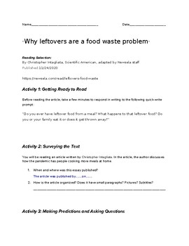 Preview of AoW: Leftover and Food Waste