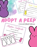 Aopt a Peep Bundle Spring Easter Activity || PEEP Easter Activity
