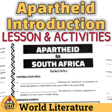 Apartheid Introduction Lesson & Activities for Born a Crim