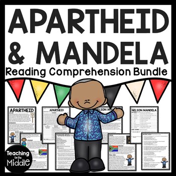 Preview of Apartheid and Nelson Mandela Biography Reading Comprehension Bundle
