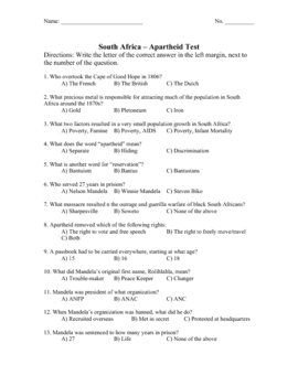 apartheid south africa assessment test pdf by mrs elitzin tpt