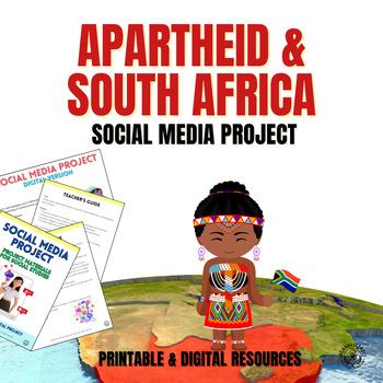 Preview of Apartheid & South Africa Social Media & Gallery Walk Project w/ Digital Resource