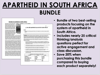 Preview of Apartheid in South Africa Bundle