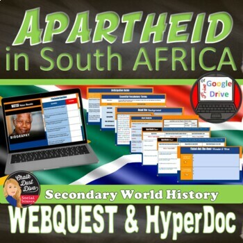 Preview of Apartheid in South Africa | HYPERDOC | WebQuest with QR Codes | Print & Digital