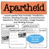Apartheid in South Africa: Reading and Activities (SS7H1)