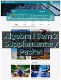 Apex Learning Algebra I Sem 2 Quiz-by-Quiz Study Packet