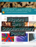 Apex Learning Algebra II Sem 1 Quiz-by-Quiz Study Packet