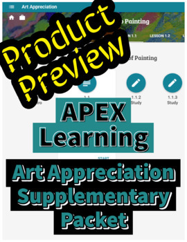 Preview of Apex Learning - Art Appreciation Study Packet PREVIEW