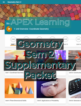 Preview of Apex Learning Geometry Sem 2 Quiz-by-Quiz Study Packet