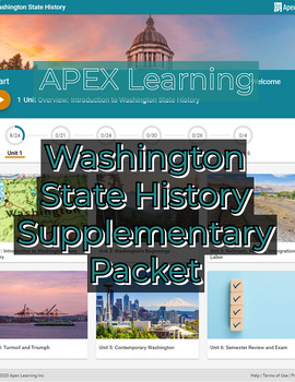 Preview of Apex Learning Washington State History Quiz-by-Quiz Study Packet