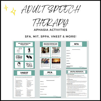 speech therapy aphasia worksheet