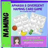 Aphasia & Divergent Naming Card Game with Categories and Letters 