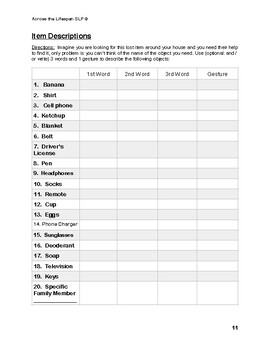 worksheets aphasia finding word activities therapy speech pdf subject followers