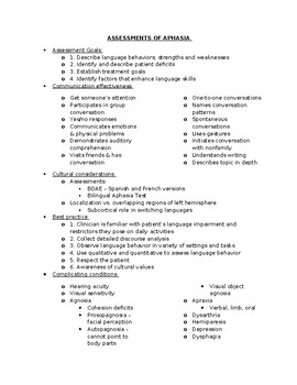 Preview of Aphasia study guide #3