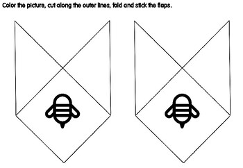 Preview of Apiary, Bee Keeping Corner Bookmarks Craft, Color, Cut and Paste, Library Craft