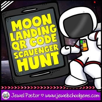 Preview of Apollo 11 Moon Landing Anniversary Scavenger Hunt with Trivia | QR Code Activity
