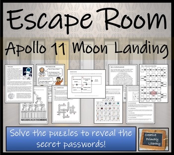 Preview of Apollo 11 Moon Landing Escape Room Activity