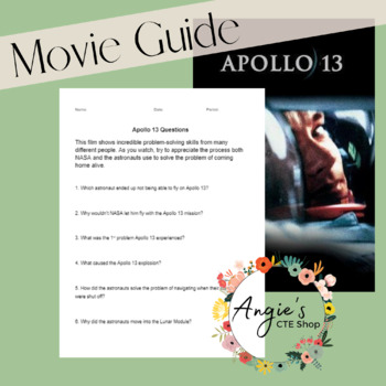 Preview of Apollo 13 Movie Guide - Problem Solving