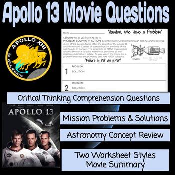 Preview of Apollo 13 Movie Questions- Astronomy Unit Wrap Up, Problems & Solutions