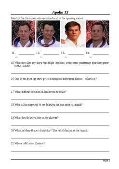 Preview of Apollo 13 Movie Viewing Questions
