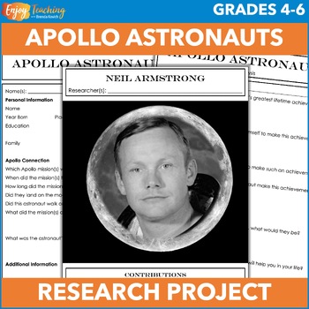 Preview of NASA Apollo Astronaut Research Project - 20th Century American History Activity