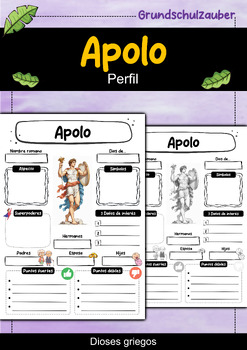 Preview of Apolo perfil - Dioses griegos (Español)