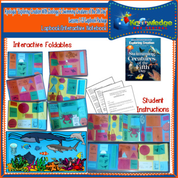 Preview of Apologia Expl Creation w/ Zoology 2: Swimming Creatures 5th Day Lapbook Pkg
