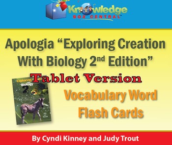 Preview of Apologia Exploring Creat. W/ Biology Vocabulary Word Flash Cards (2nd Ed) TABLET