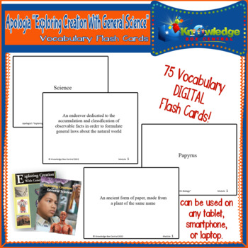 Preview of Apologia Exploring Creat. W/ General Science Vocabulary Word Flash Cards TABLET