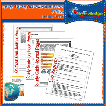 Preview of Apologia Exploring Creation With General Science 3rd Edition Lapbook Journal