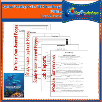 Preview of Apologia Exploring Creation With Marine Biology (1st Edition) Lapbook Journal