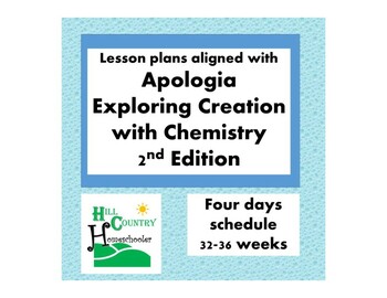 Preview of Apologia Exploring Creation with Chemistry 2nd Edition Lesson Plan Schedule