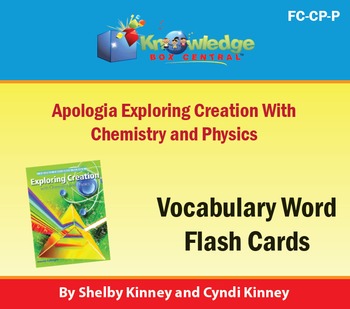Preview of Apologia Exploring Creation with Chemistry & Physics Vocabulary Flash Cards