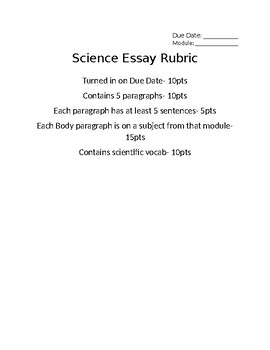 physical science essay questions